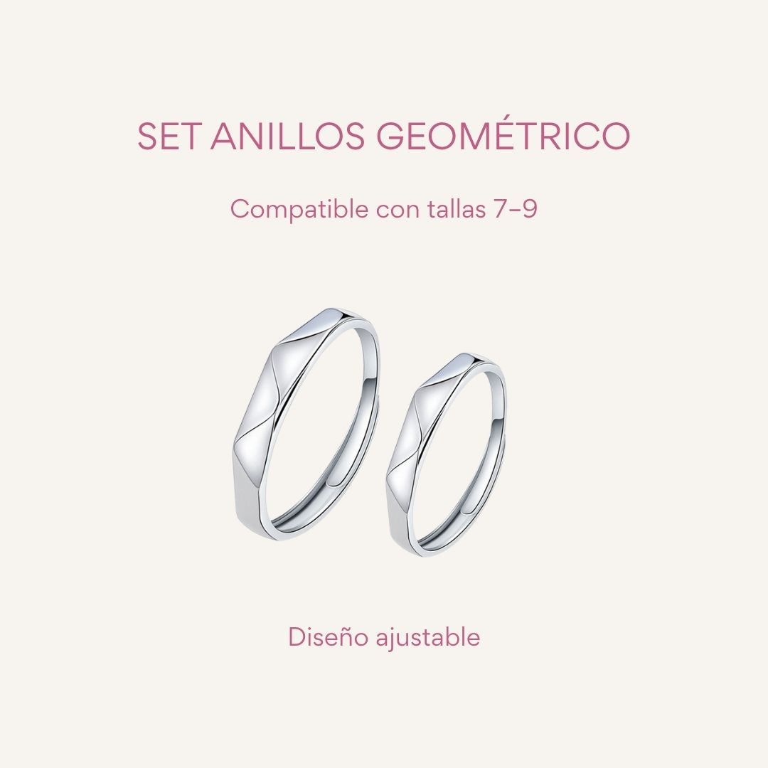 Set de Anillos Geométrico — TWO OF US