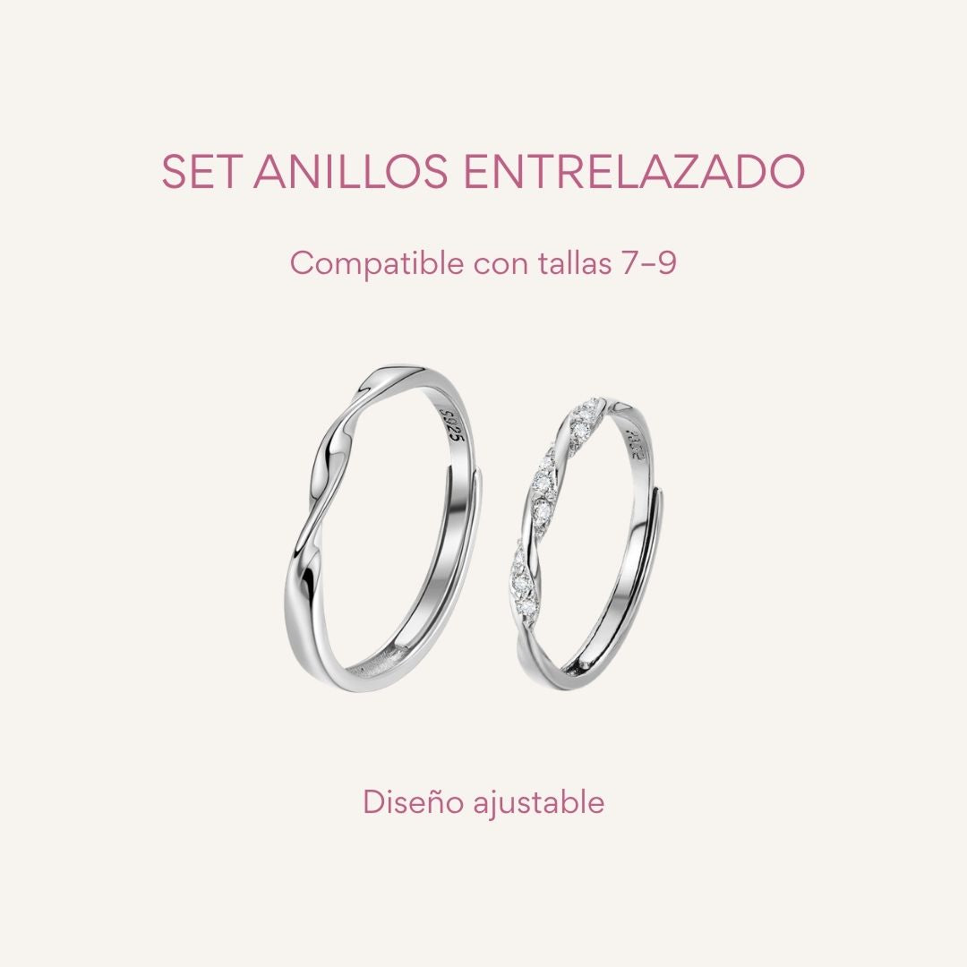 Set de Anillos Entrelazado — BRAVA