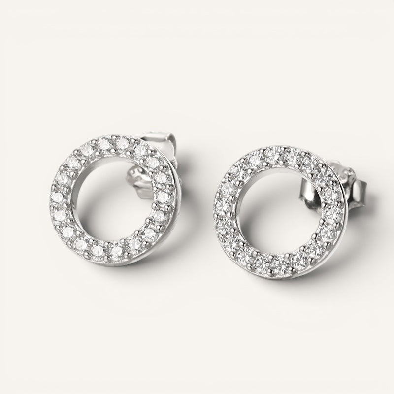 Anillo Entrelazado · Aretes Aro Pavé