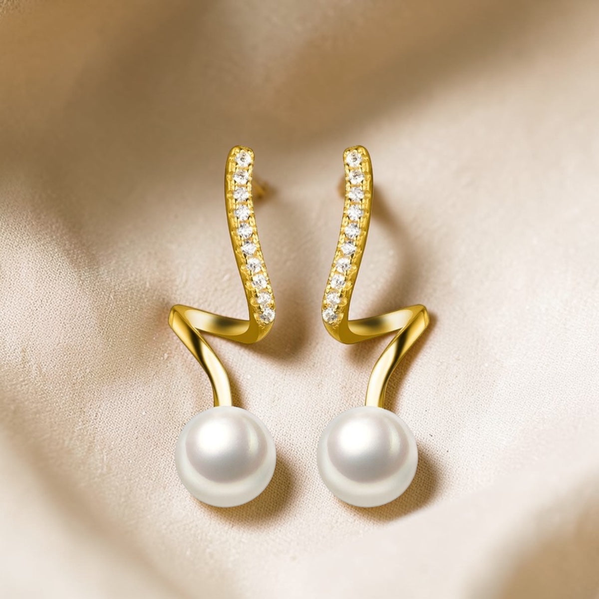 Arete Trazo Fluido con Perla — BRAVA