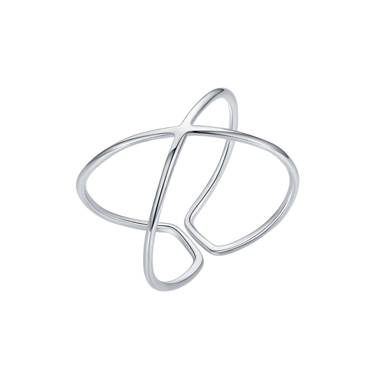 Anillo abierto Líneas cruzadas — CHIC