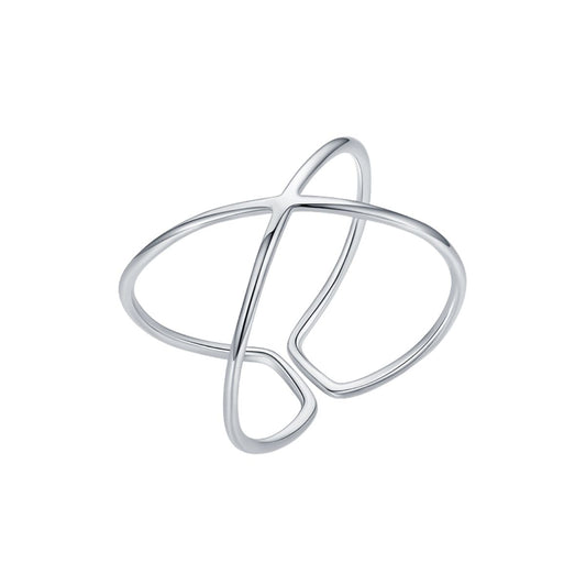 Anillo abierto Líneas cruzadas — CHIC