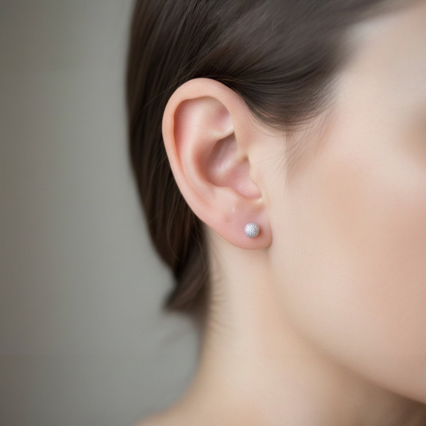 Arete Esfera Texturizada — CHIC