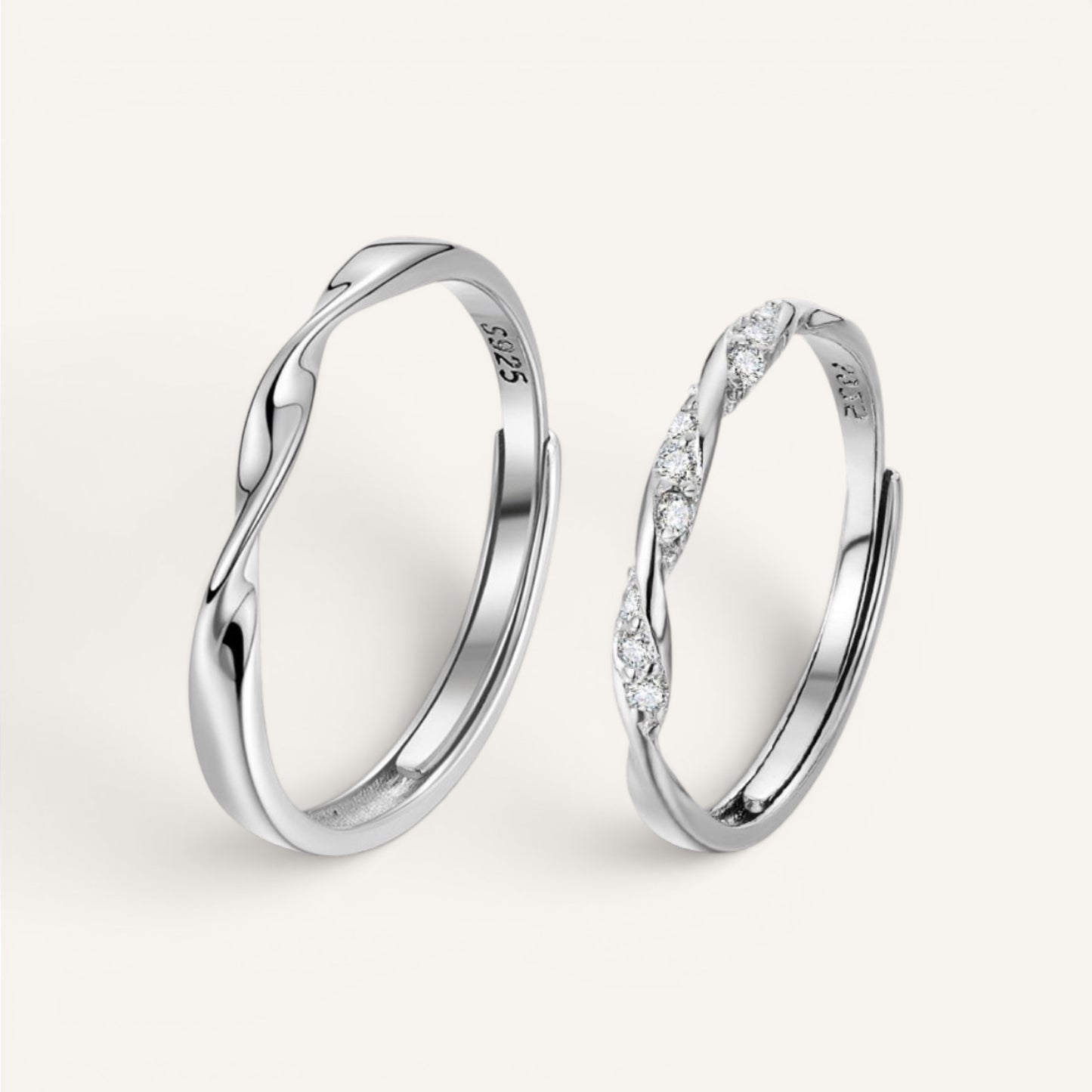 Set de Anillos Entrelazado — BRAVA